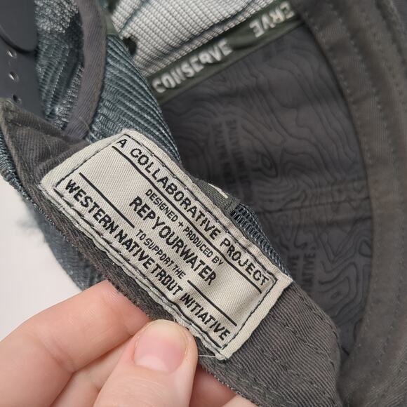 Westslope Cutthroat Patch Snapback Trucker Hat Gray One Size Mesh Back - Picture 8 of 9